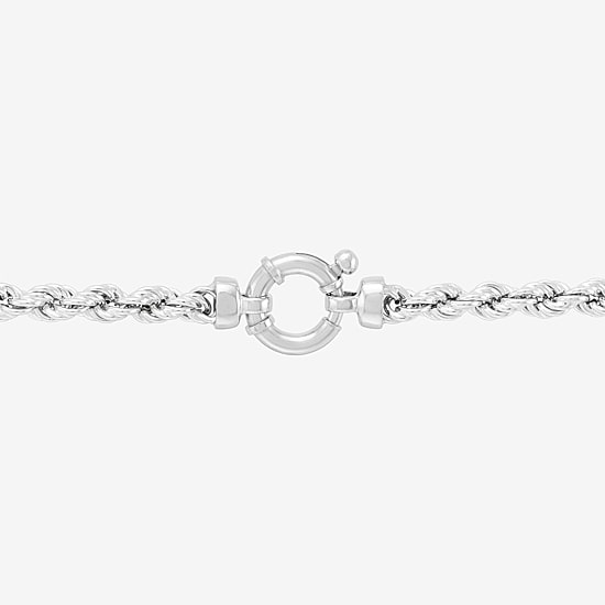 Made in Italy Unisex Adult Sterling Silver 22 Inch Rope Chain Necklace