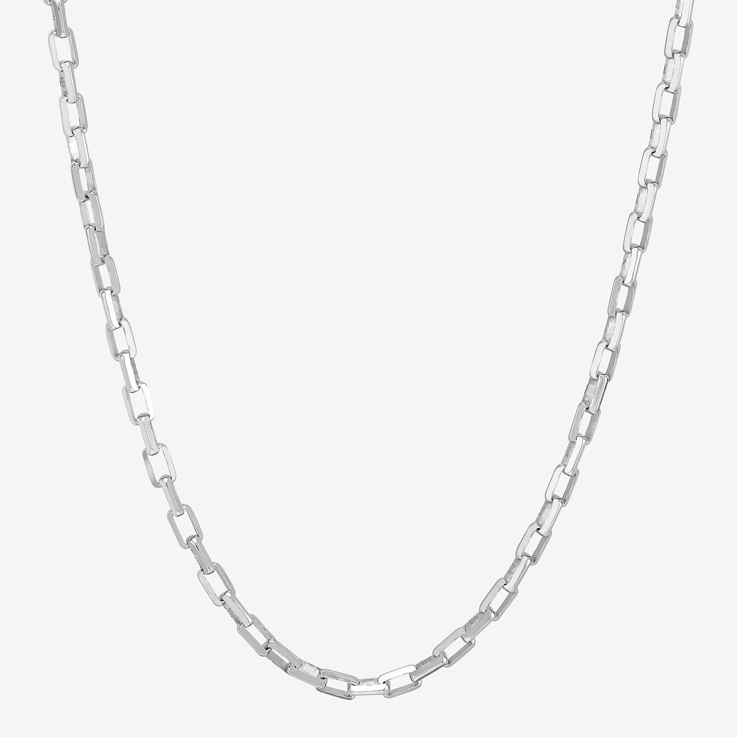 Made in Italy Womens Sterling Silver 22 Inch Cable Chain Necklace