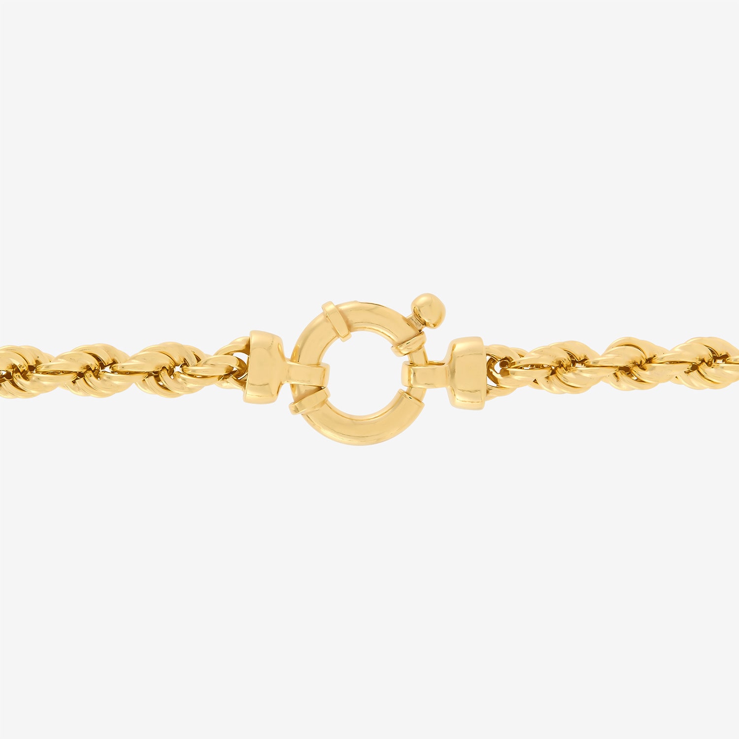 Made in Italy Unisex Adult 18K Gold Over Silver Inch Rope Chain Necklace