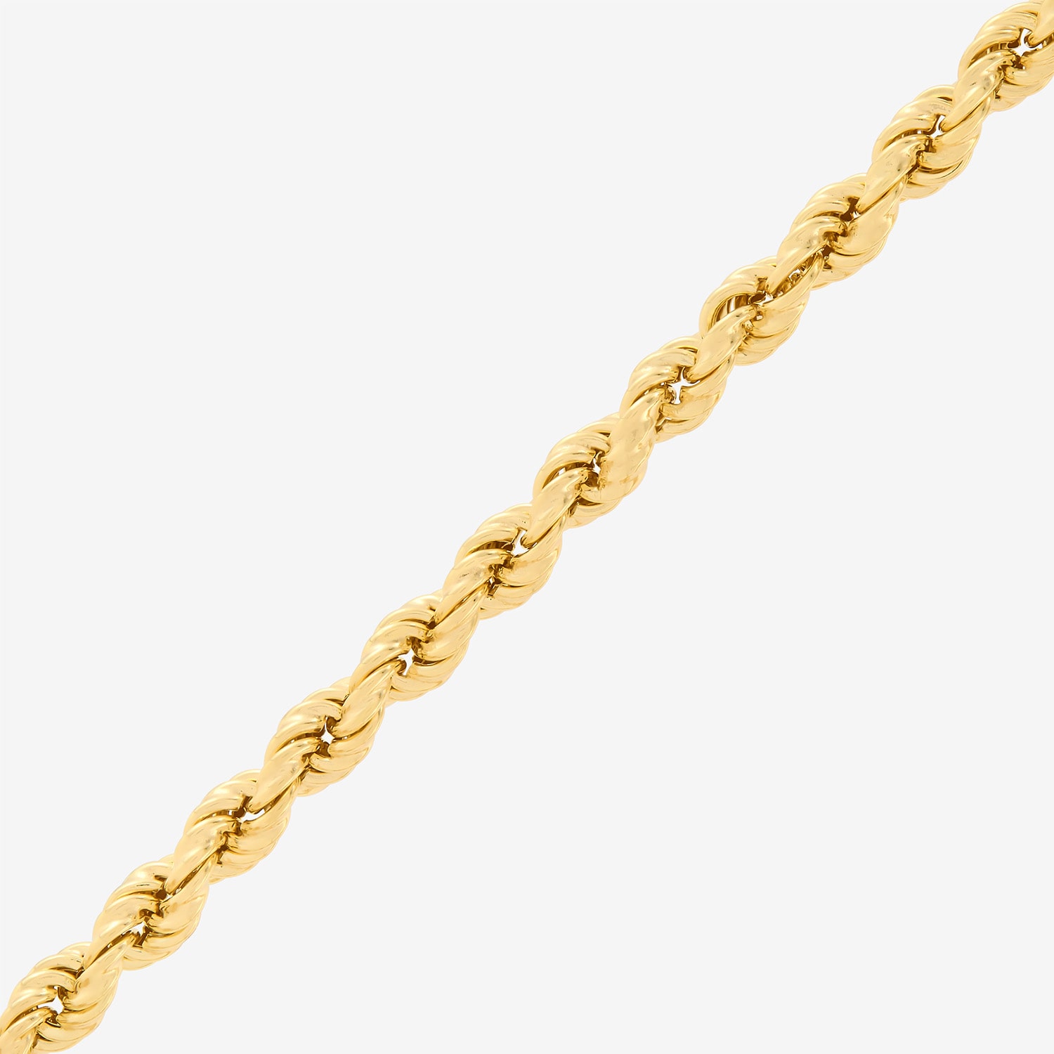 Made in Italy Unisex Adult 18K Gold Over Silver 20 Inch Rope Chain Necklace