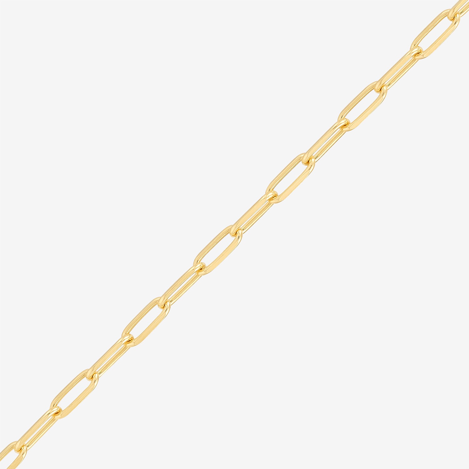 Made in Italy Womens 18K Gold Over Silver 20 Inch Paperclip Chain Necklace