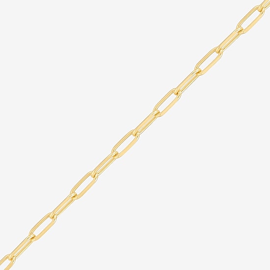Made in Italy Womens 18K Gold Over Silver 22 Inch Paperclip Chain Necklace