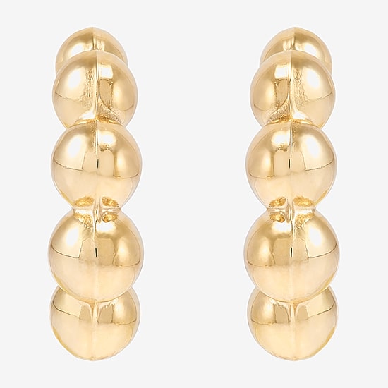Limited Quantities! Womens 10K Gold 19.9mm Hoop Earrings