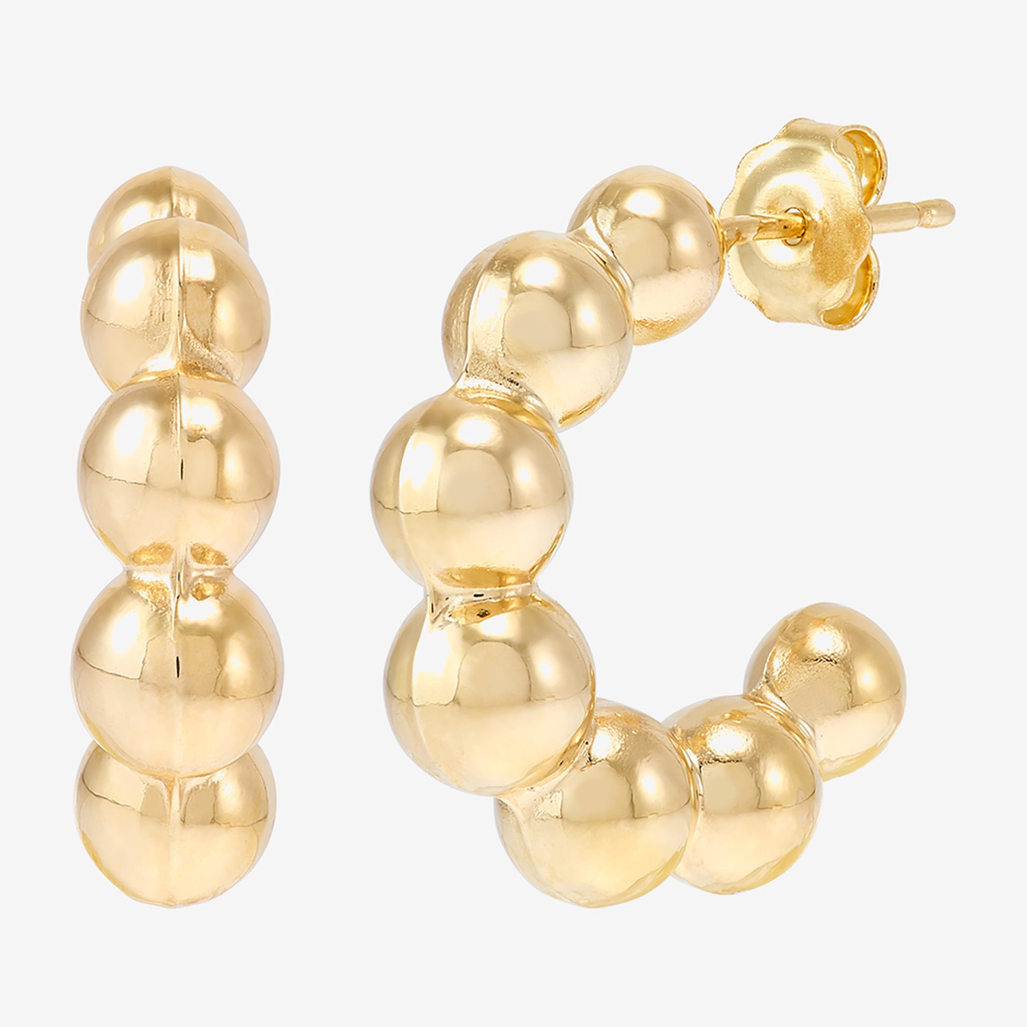 Limited Quantities! Womens 10K Gold 19.9mm Hoop Earrings
