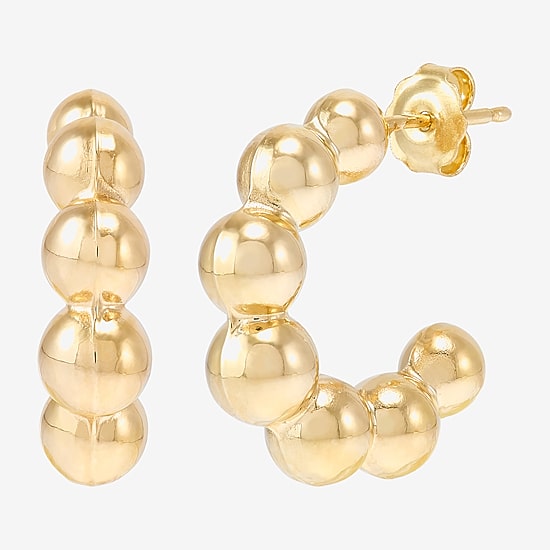 Limited Quantities! Womens 10K Gold 19.9mm Hoop Earrings