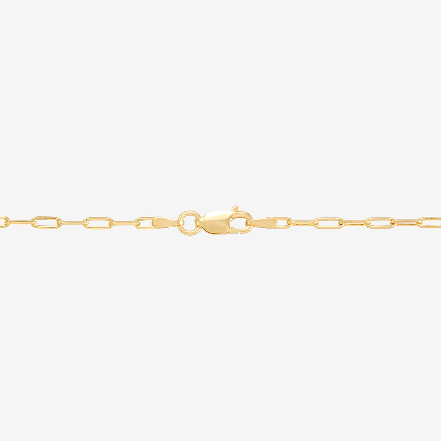Womens 18K Gold Over Silver Inch Paperclip Chain Necklace