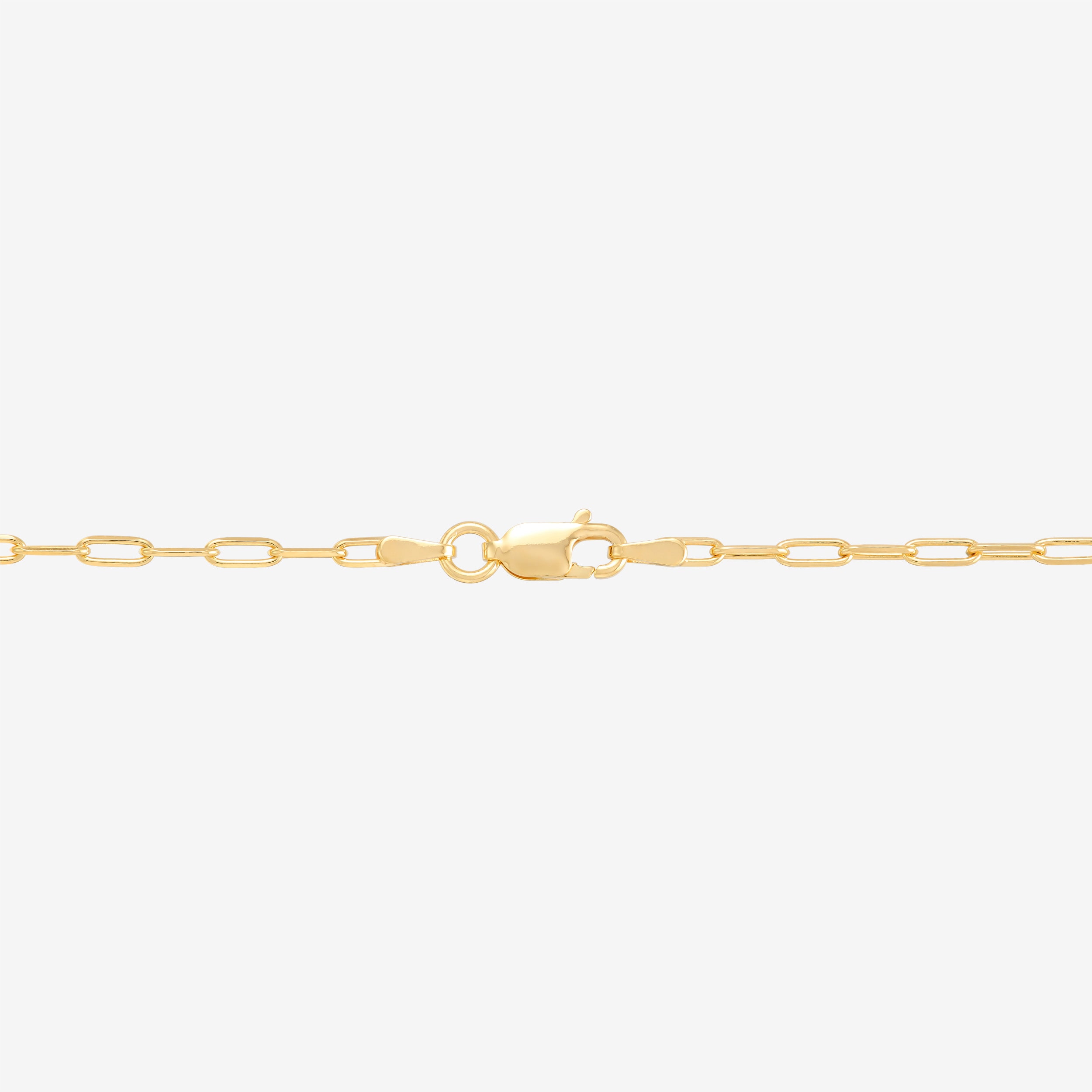 Womens 18K Gold Over Silver Inch Paperclip Chain Necklace