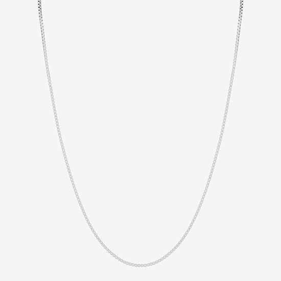 Womens Sterling Silver 16 Inch Box Chain Necklace