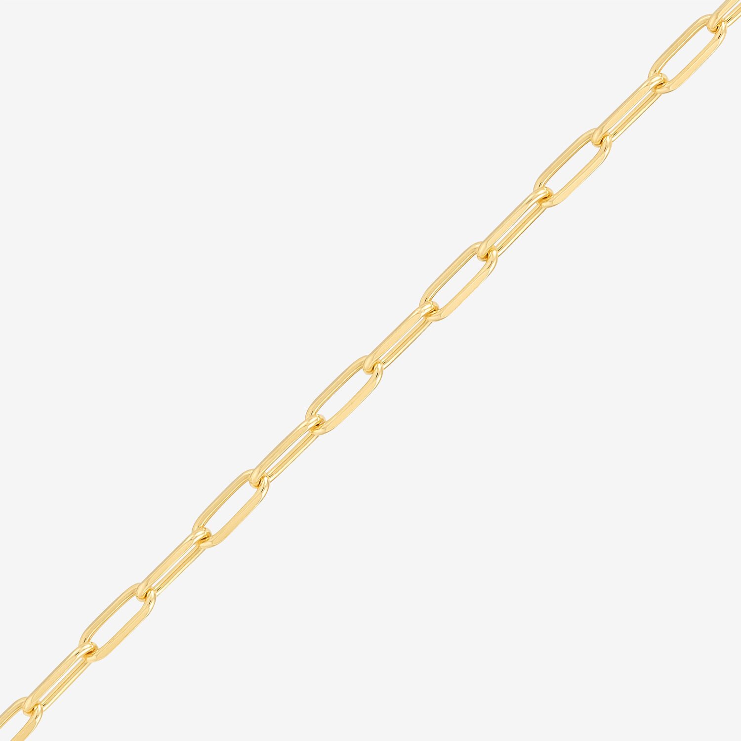 Womens 18K Gold Over Silver Inch Paperclip Chain Necklace
