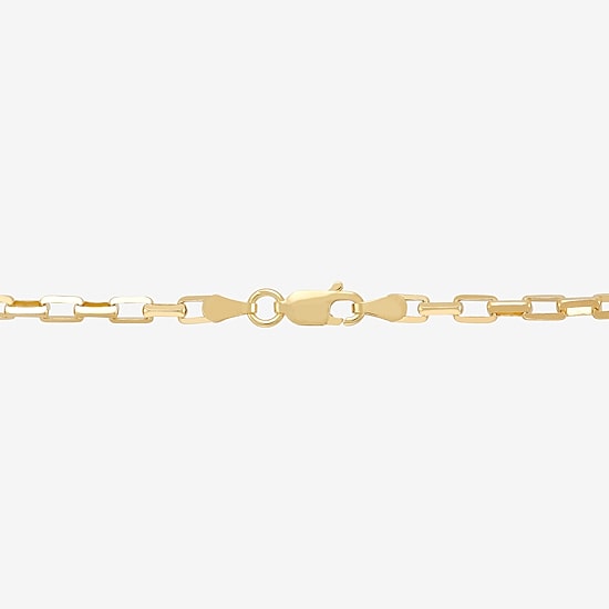 Womens 18K Gold Over Silver 24 Inch Cable Chain Necklace