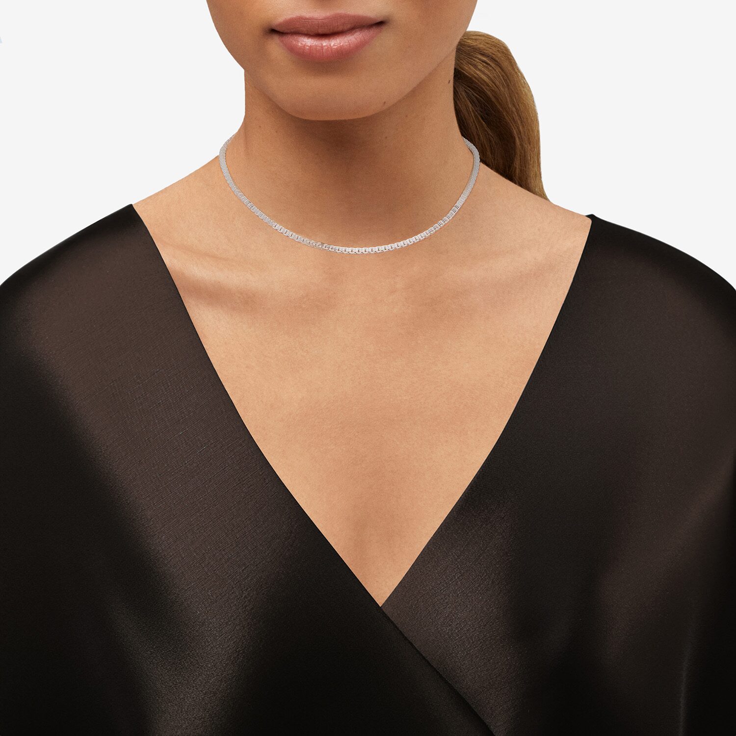 Womens Sterling Silver 16 Inch Box Chain Necklace