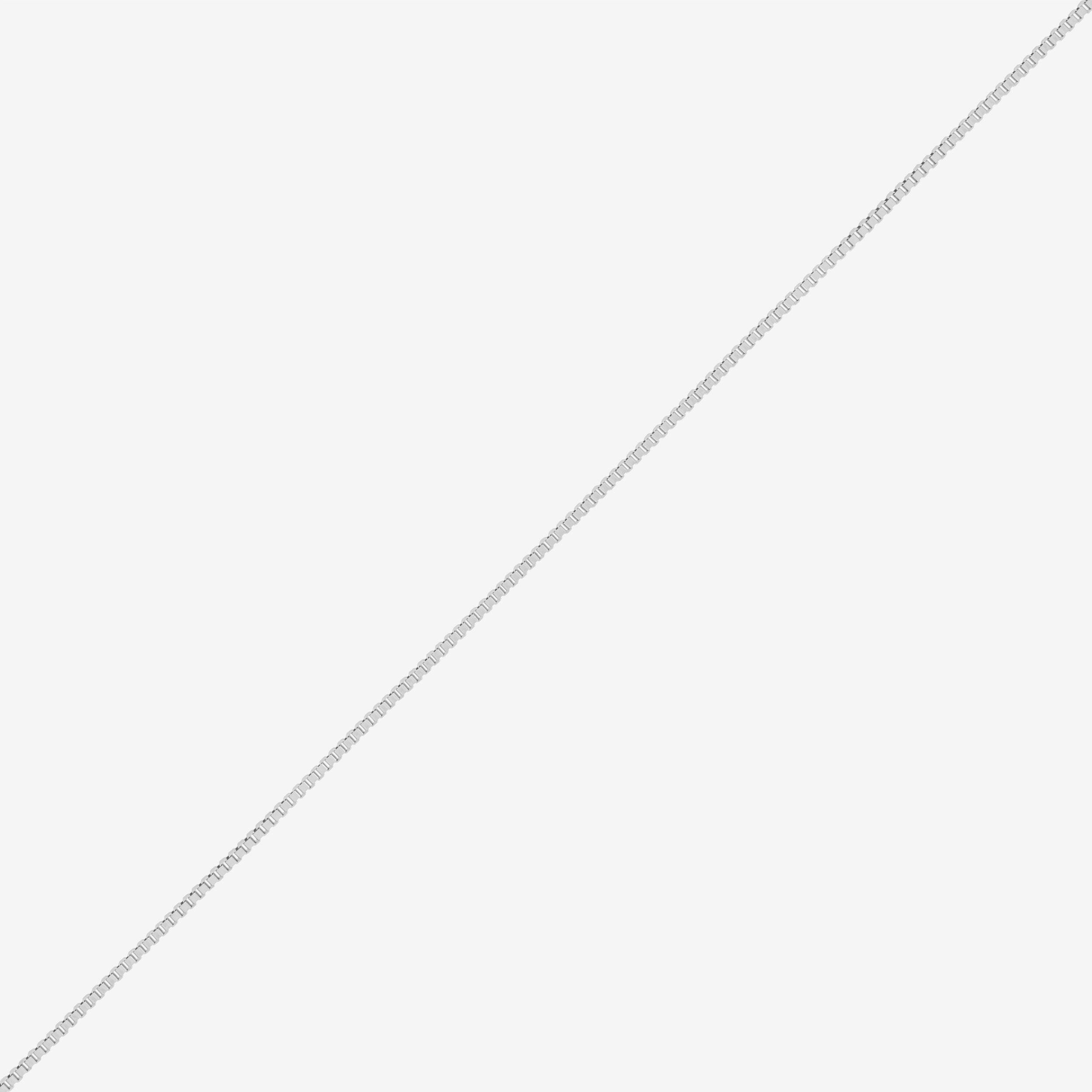 Womens Sterling Silver Inch Box Chain Necklace