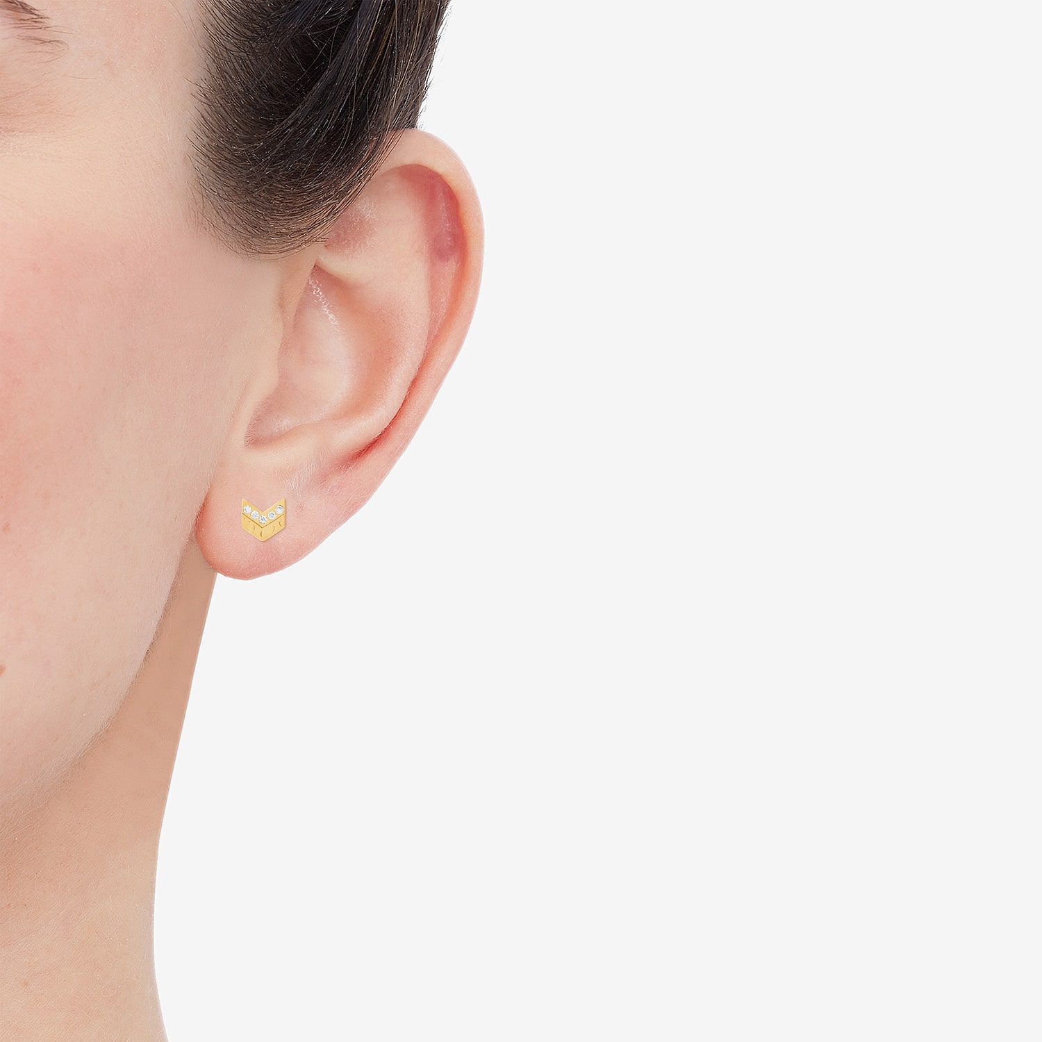 Limited Quantities! White Cubic Zirconia 18K Gold Over Silver 10.6mm Stud Earrings