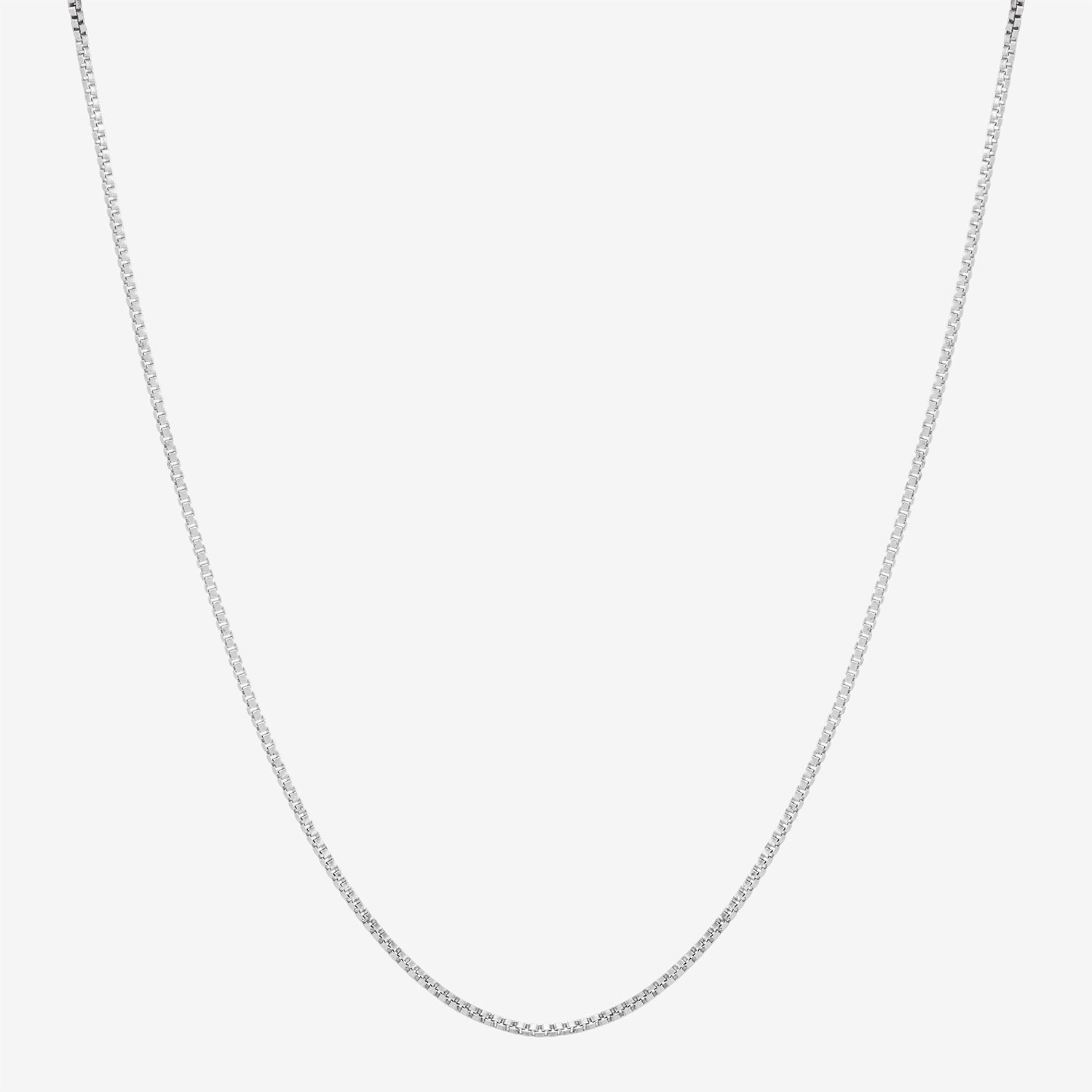 Limited Quantities! Womens Sterling Silver Inch Box Chain Necklace