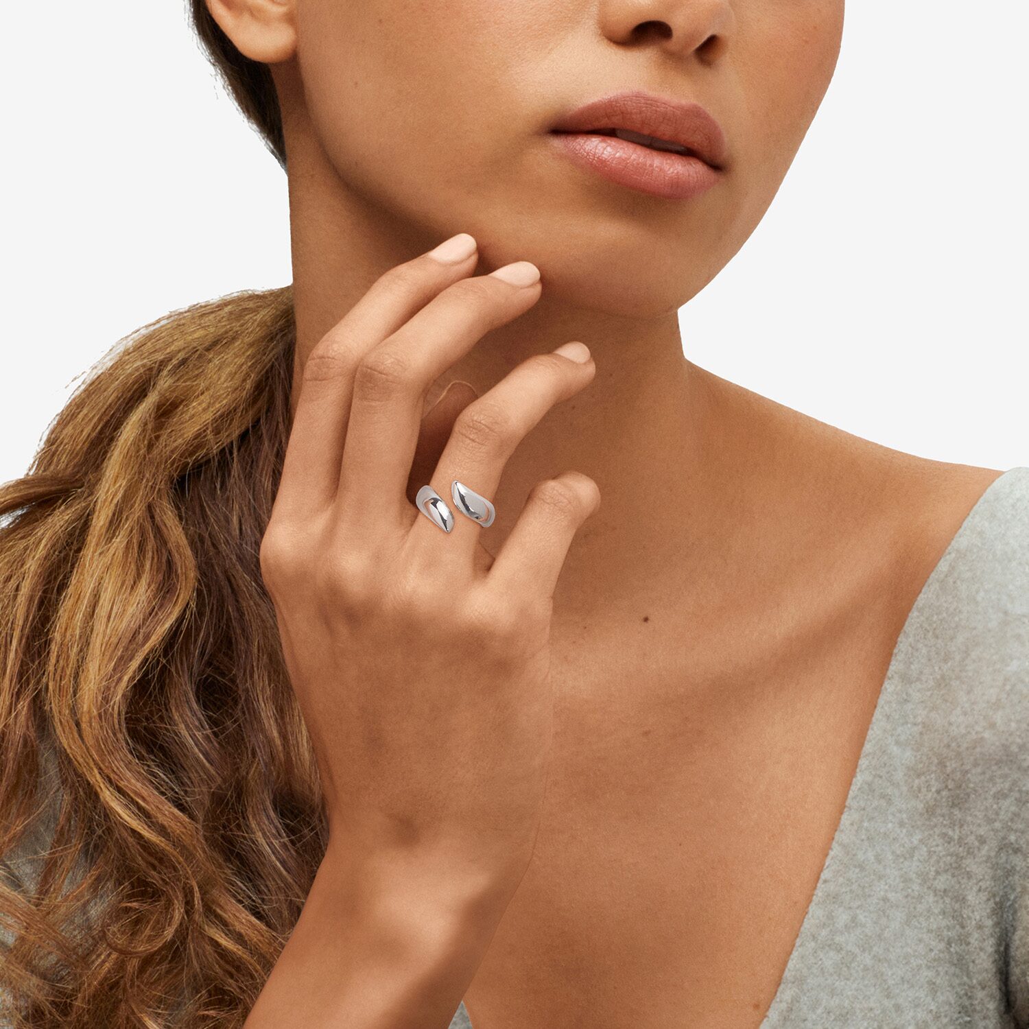 Limited Quantities! Womens 16MM Sterling Silver Bypass  Band