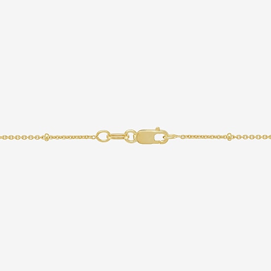 Womens 18K Gold Over Silver 16 Inch Rolo Chain Necklace