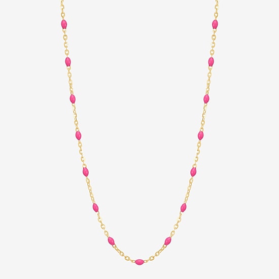 Limited Quantities! Womens 14K Gold 18 Inch Beaded Necklace