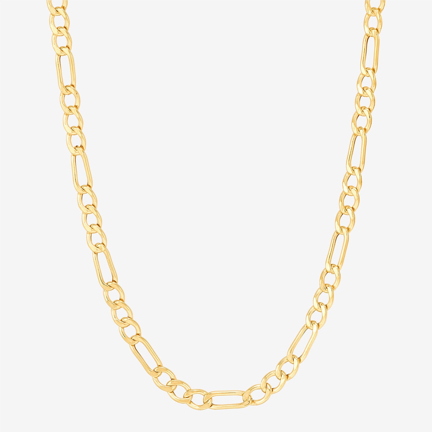 Limited Quantities! Womens 10K Gold 18 Inch Figaro Chain Necklace