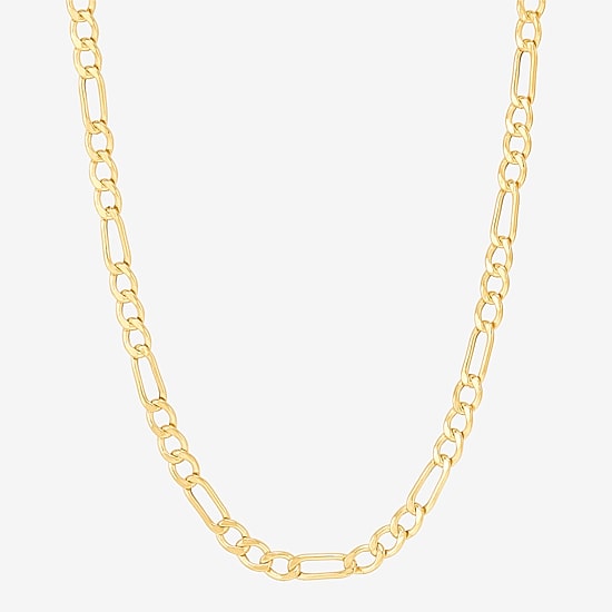 Limited Quantities! Womens 10K Gold 18 Inch Figaro Chain Necklace