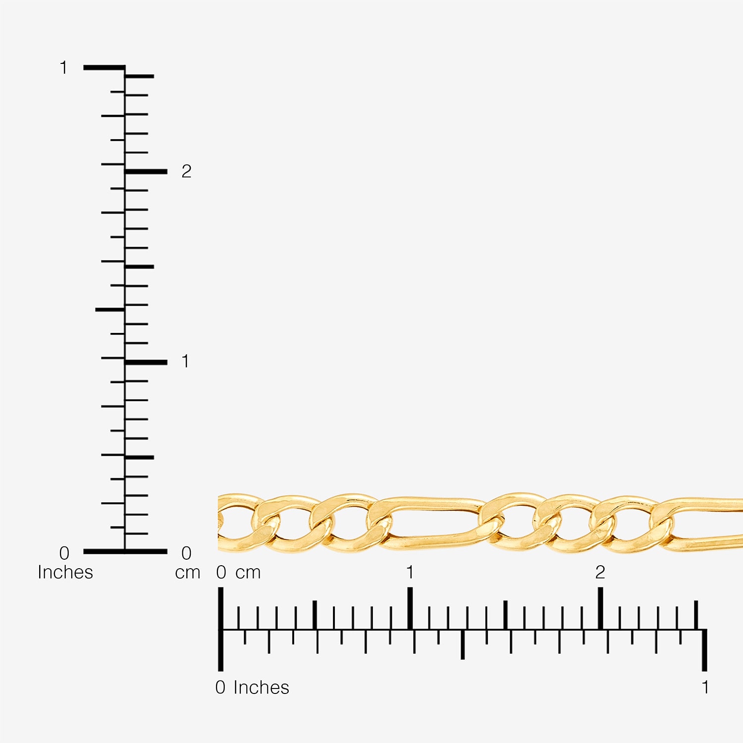 Limited Quantities! Womens 10K Gold 18 Inch Figaro Chain Necklace