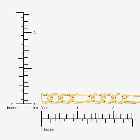 Limited Quantities! Womens 10K Gold 18 Inch Figaro Chain Necklace