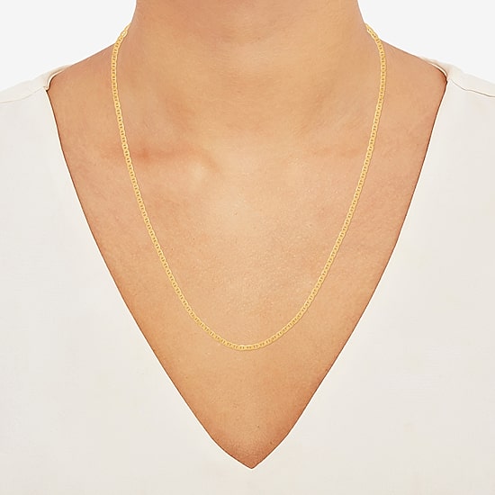 Limited Quantities! Womens 14K Gold 22 Inch Mariner Chain Necklace