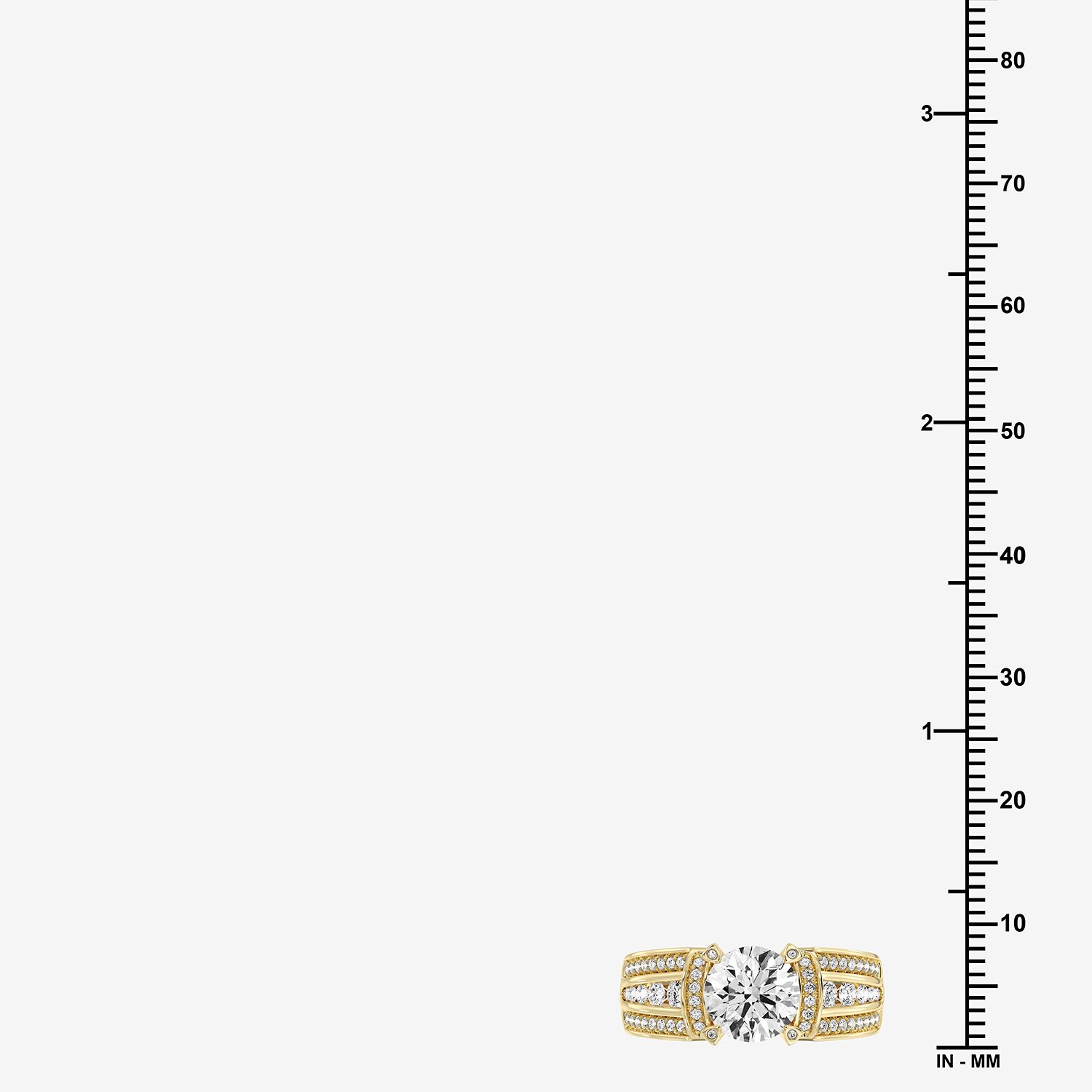(F / Si1-Si2) Womens 2 CT. T.W. Lab Grown White Diamond Sterling Silver Round Side Stone Engagement Ring