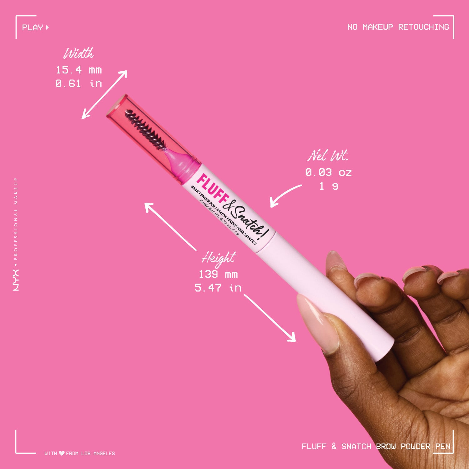 NYX Professional Makeup Fluff & Snatch! Brow Powder Pen