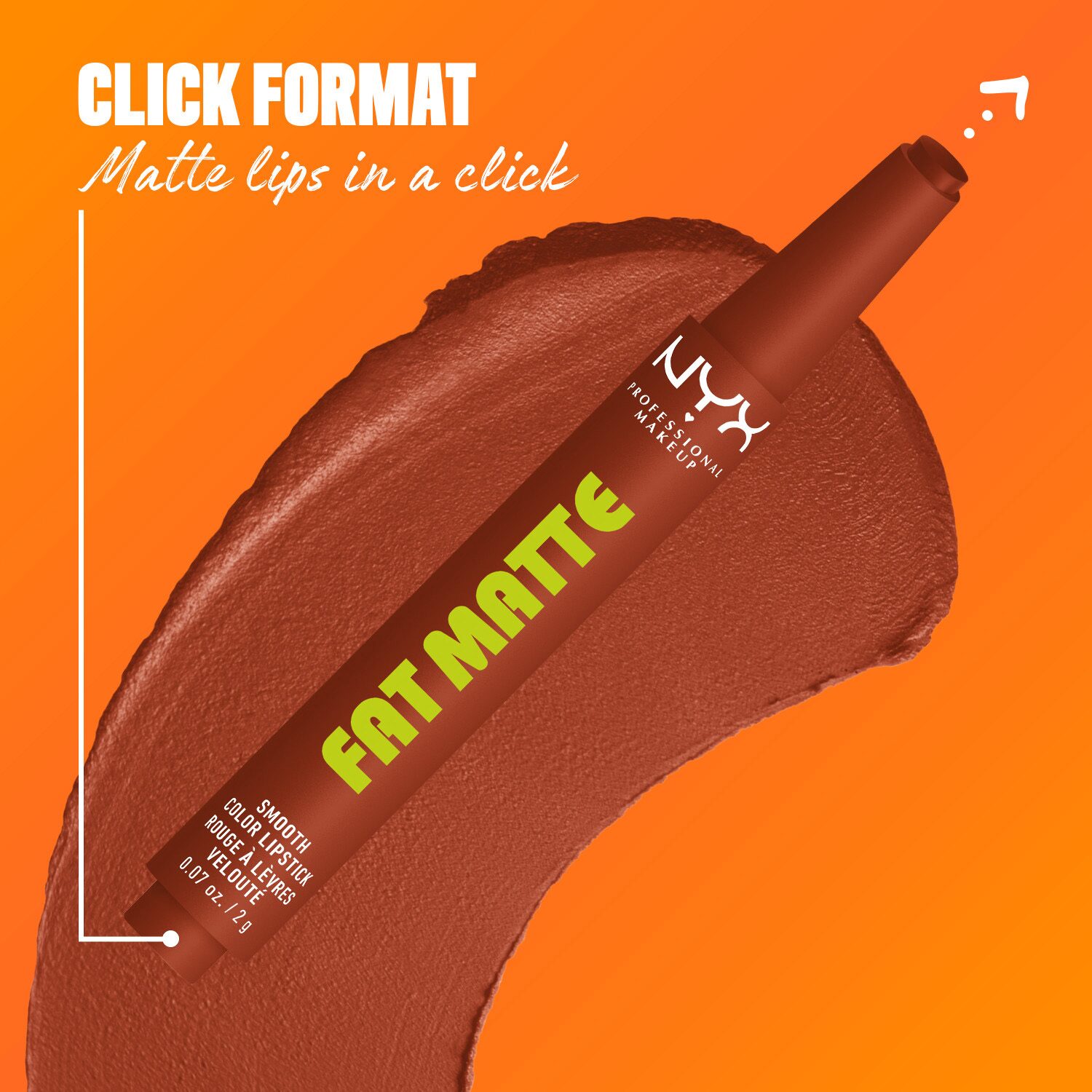 NYX Professional Makeup Fat Matte Smooth Color Lipstick