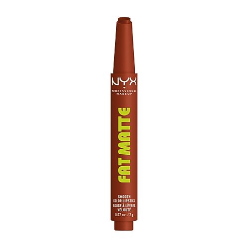 NYX Professional Makeup Fat Matte Smooth Color Lipstick, One Size, Red