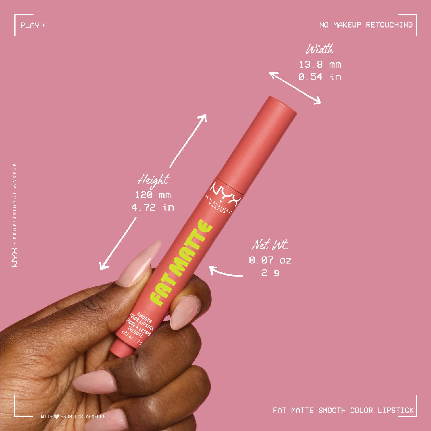 NYX Professional Makeup Fat Matte Smooth Color Lipstick