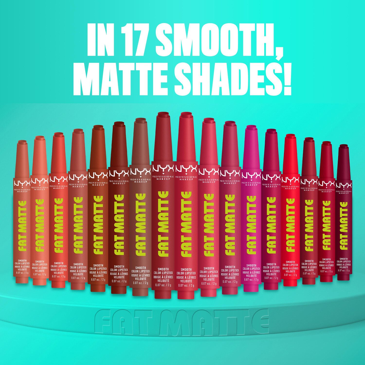 NYX Professional Makeup Fat Matte Smooth Color Lipstick