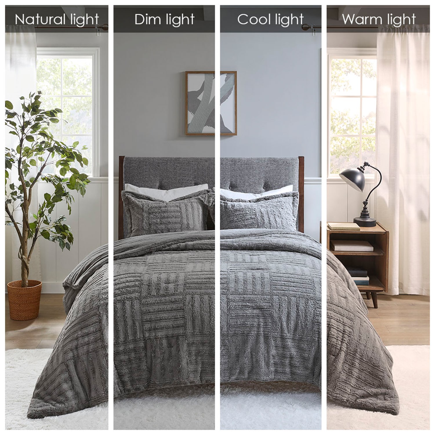 True North By Sleep Philosophy Polar Fur Mini Midweight Down Alternative Comforter Set