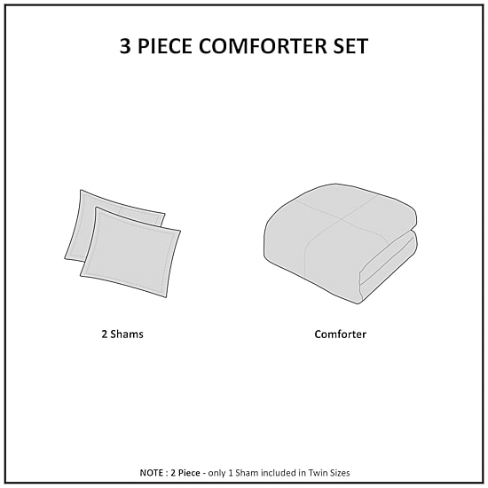 True North By Sleep Philosophy Polar Fur Mini Midweight Down Alternative Comforter Set