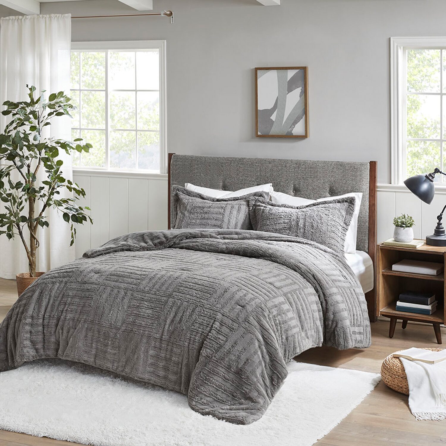 True North By Sleep Philosophy Polar Fur Mini Midweight Down Alternative Comforter Set