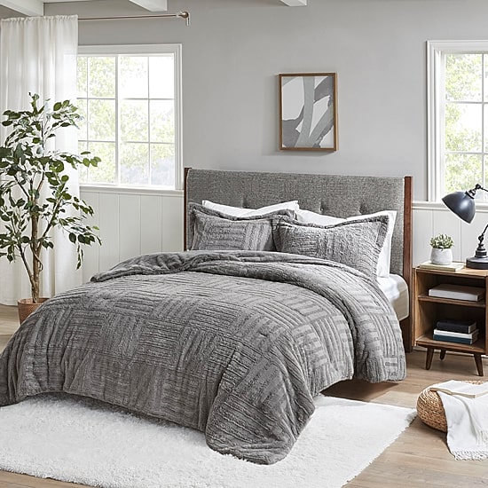 True North By Sleep Philosophy Polar Fur Mini Midweight Down Alternative Comforter Set