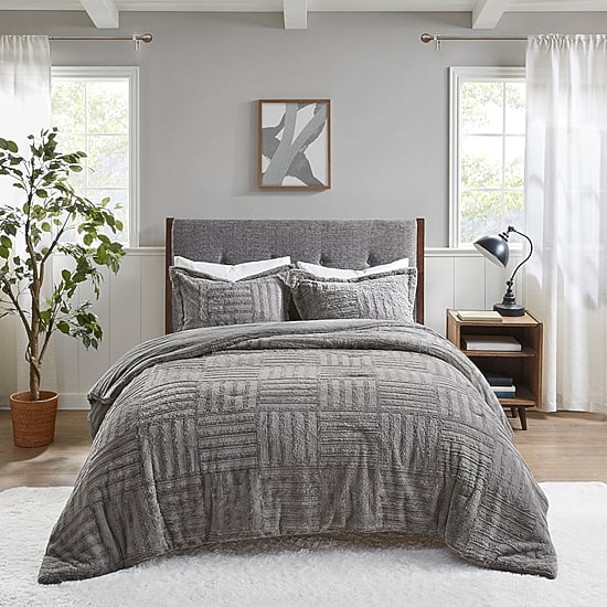 True North By Sleep Philosophy Polar Fur Mini Midweight Down Alternative Comforter Set