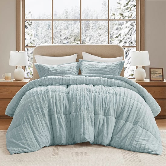 Madison Park York Faux Fur 3-pc. Midweight Comforter Set