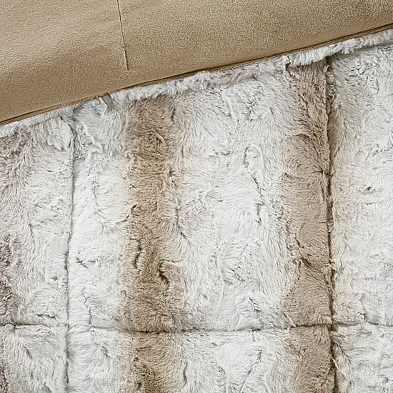 Madison Park Marselle Faux Fur 4-pc. Midweight Comforter Set