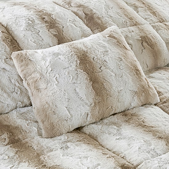 Madison Park Marselle Faux Fur 4-pc. Midweight Comforter Set