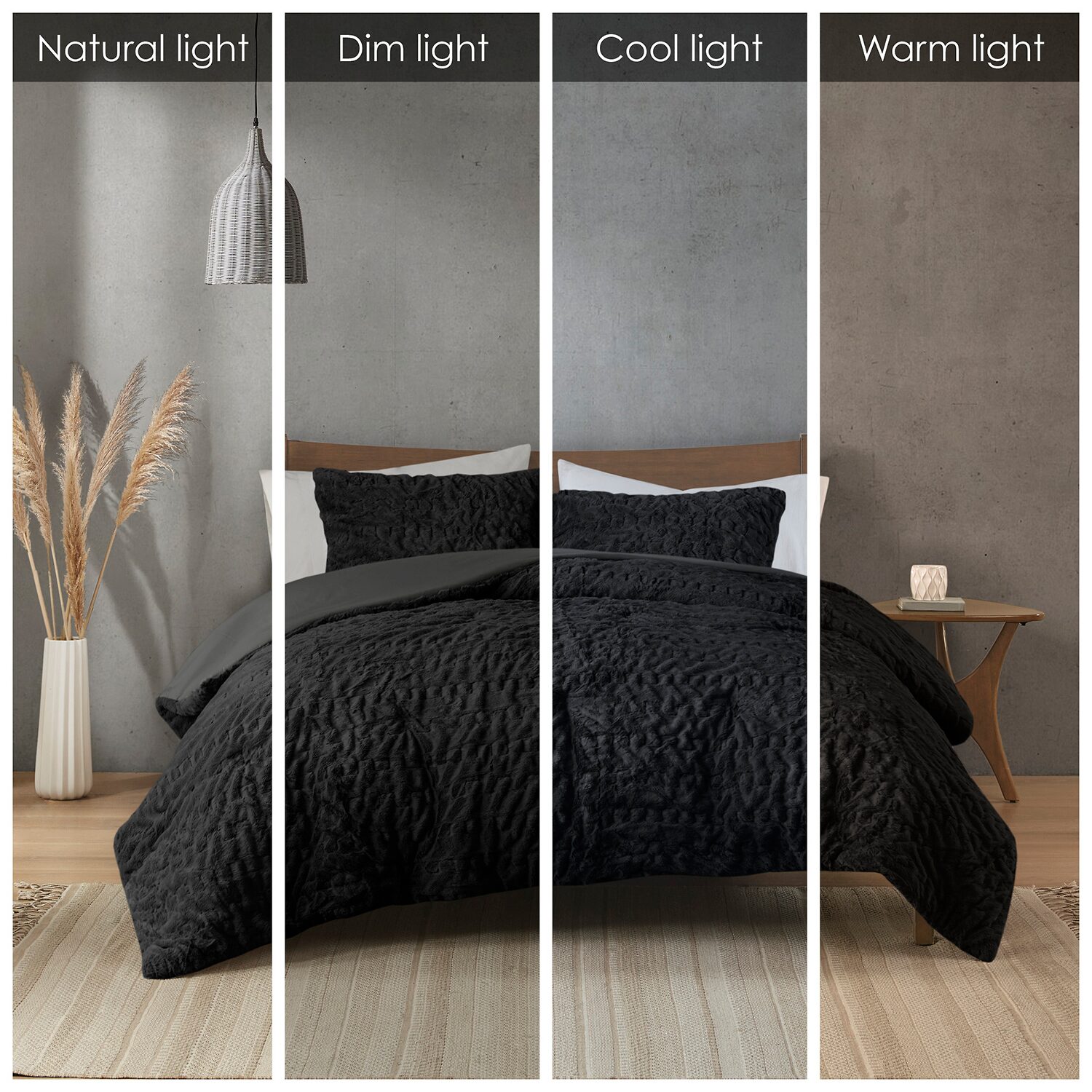 Madison Park Dakota Faux Fur 3-pc. Extra Weight Comforter Set