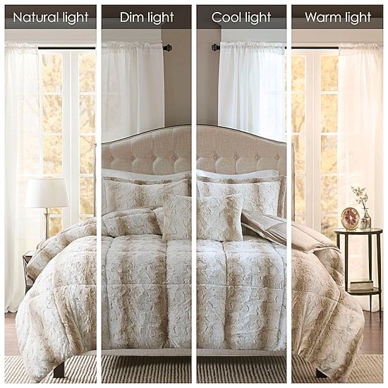 Madison Park Marselle Faux Fur 4-pc. Midweight Comforter Set