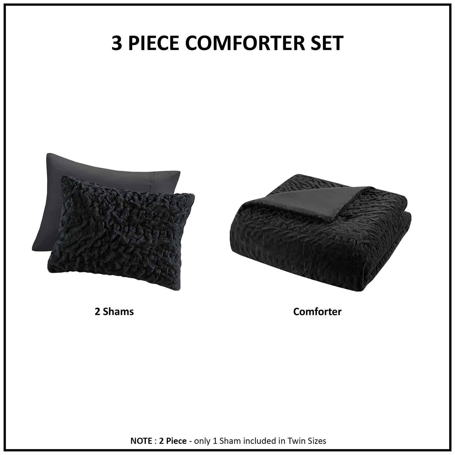 Madison Park Dakota Faux Fur 3-pc. Extra Weight Comforter Set