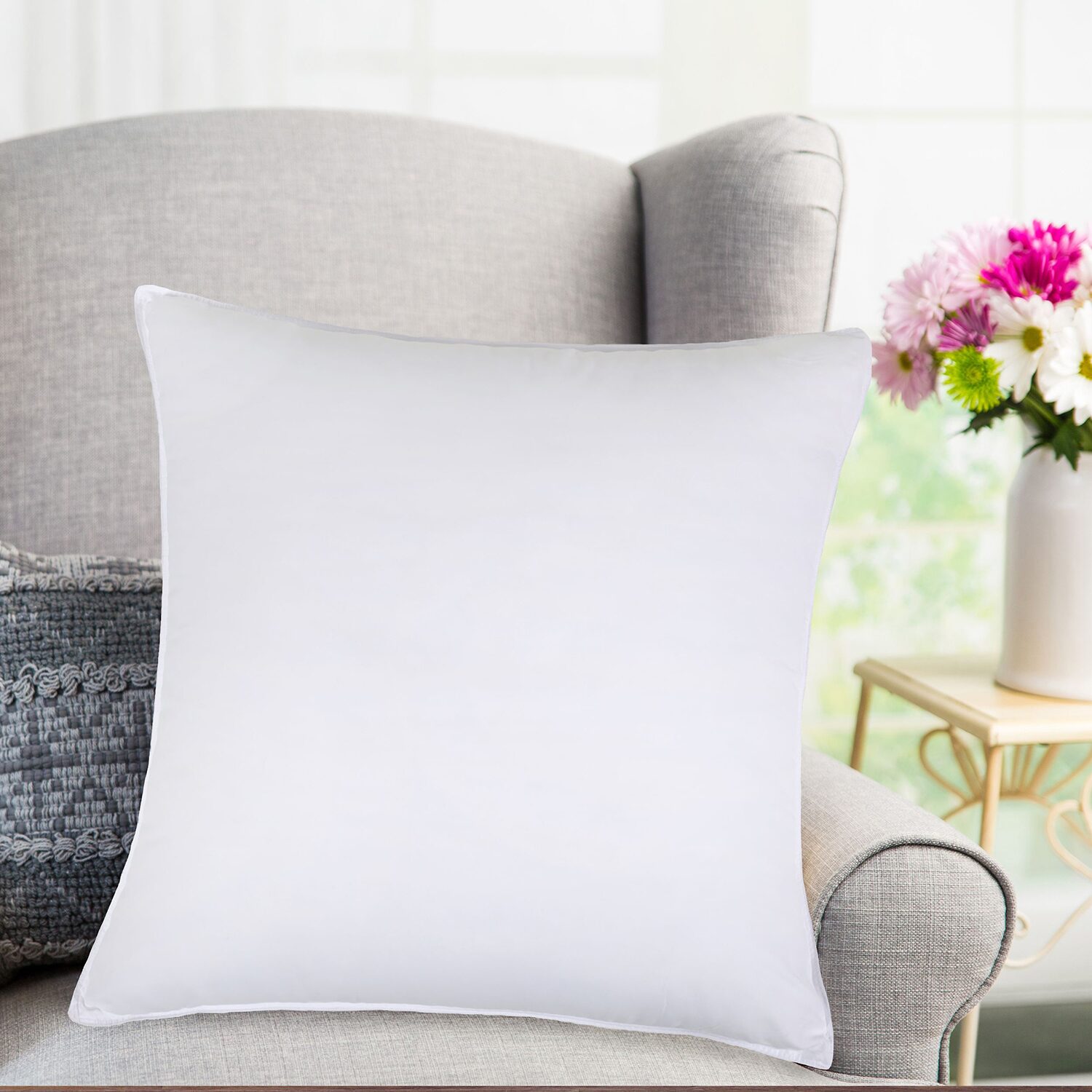 SUPERIOR® Hypoallergenic Microfiber Medium Support Euro 2 Pack Density Bed Pillow