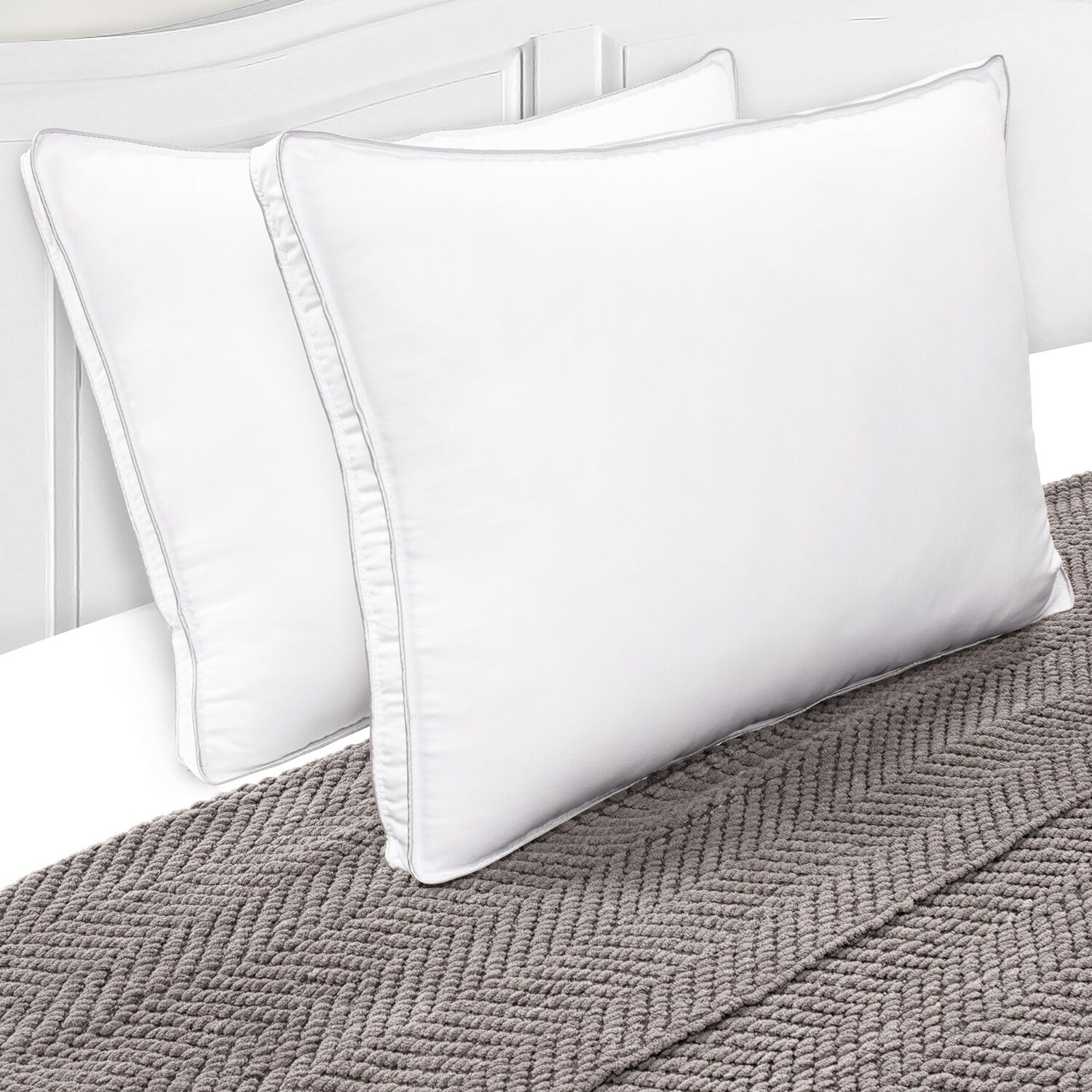 SUPERIOR® Hypoallergenic 2Pack Gusset Medium Support Pillow
