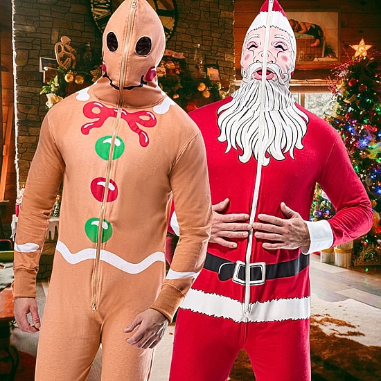 Unisex Adult Gingerbread Hooded Zipster Costume