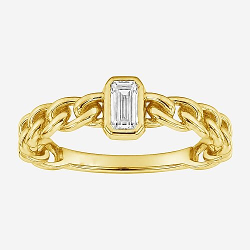 Limited Quantities! Womens 1/4 CT. T.W. Lab Grown White Diamond 14K Gold Over Silver Cocktail Ring, 9, Yellow