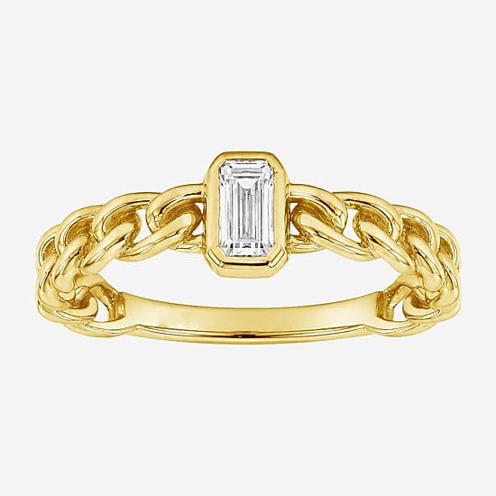 Limited Quantities! Womens 1/4 CT. T.W. Lab Grown White Diamond 14K Gold Over Silver Cocktail Ring