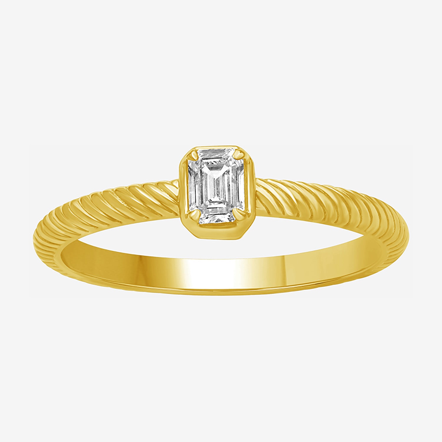 Limited Quantities! Womens 1/5 CT. Lab Grown White Diamond 14K Gold Over Silver Cocktail Ring