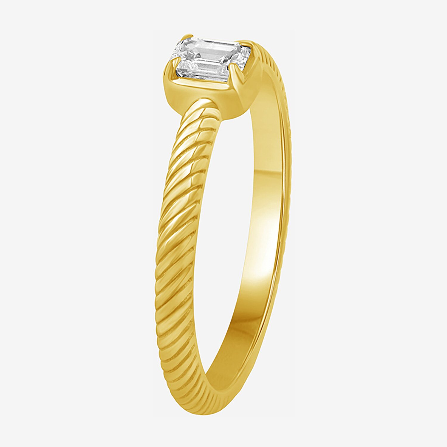 Limited Quantities! Womens 1/5 CT. Lab Grown White Diamond 14K Gold Over Silver Cocktail Ring